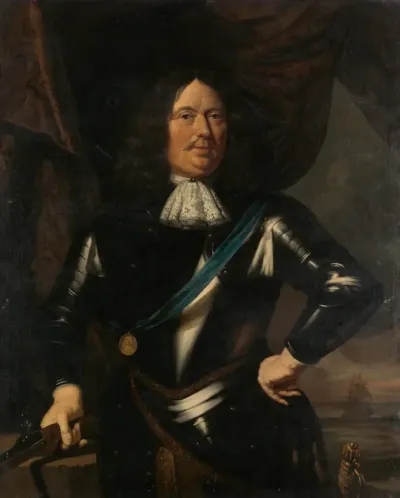 Portret van een admiraal, vermoedelijk Adriaen Banckert (ca. 1615-84), vice-admiraal van Zeeland
