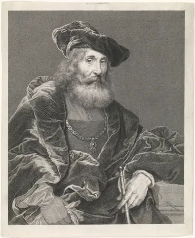 Portret van een bebaarde man