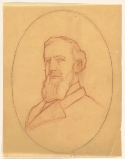 Portret van een bebaarde man