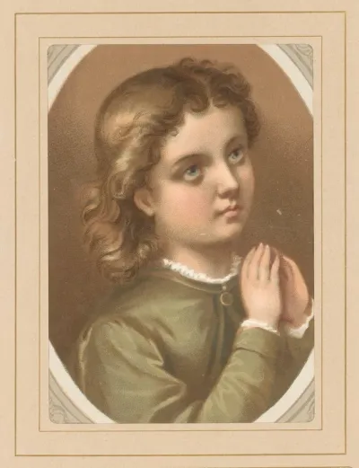 Portret van een biddend kind