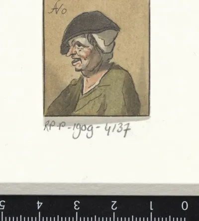 Portret van een boer in profiel