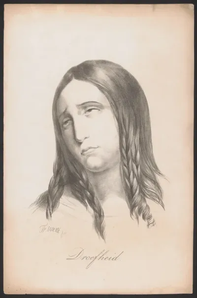 Portret van een droevige man