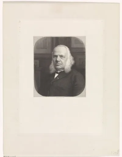 Portret van een heer met bakkebaarden