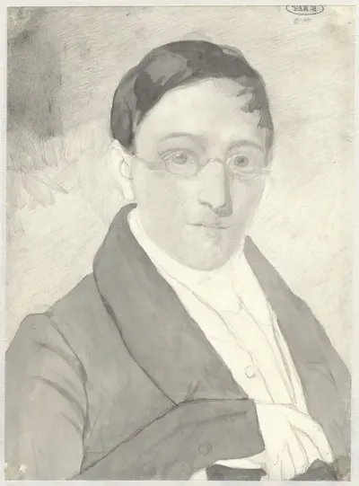 Portret van een heer met bril