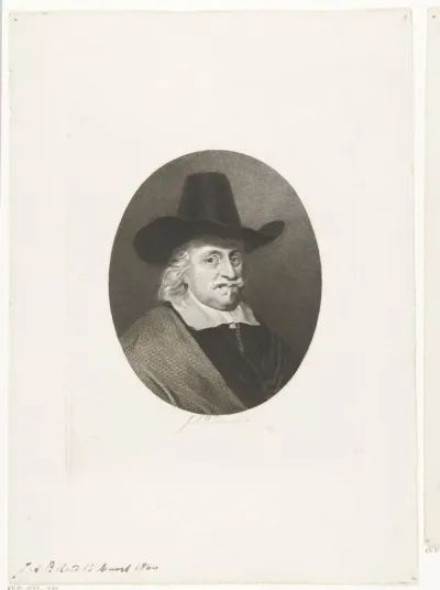 Portret van een heer met hoed