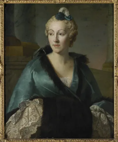 Portret van een jonge dame met een mof