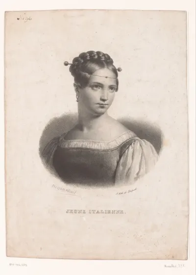 Portret van een jonge Italiaanse vrouw