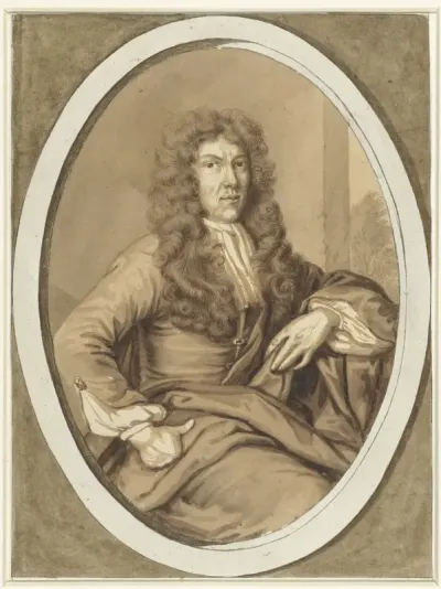 Portret van een jonge man, in ovaal