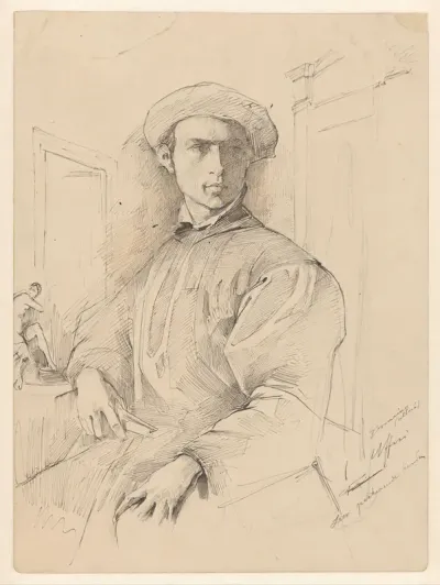 Portret van een jonge man met luit