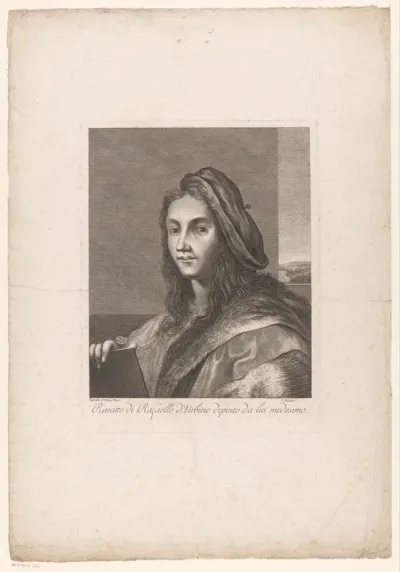Portret van een jonge man, mogelijk kunstenaar Rafaël