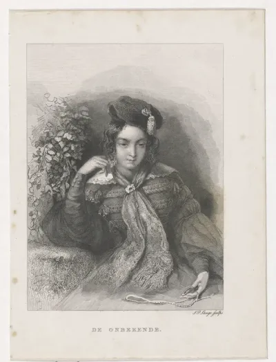 Portret van een jonge onbekende vrouw