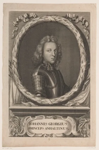 Portret van een jonge prins van Anhalt, waarschijnlijk Johann Georg II von Anhalt-Dessau