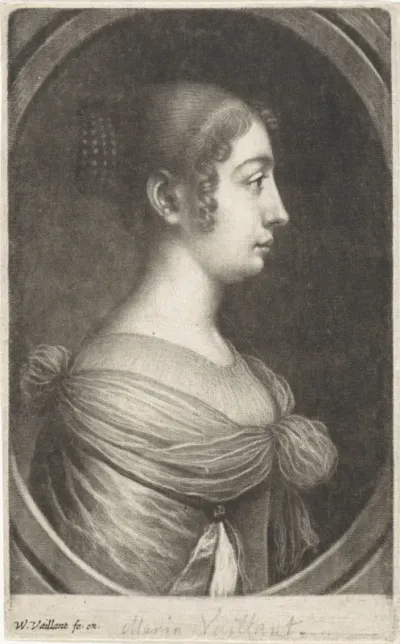 Portret van een jonge vrouw, in profiel