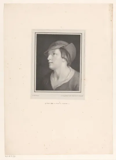 Portret van een jongeman met baret