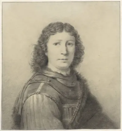 Portret van een jongeman met halsberg en keten