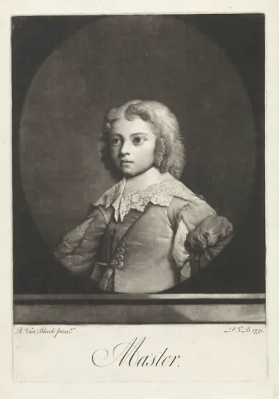 Portret van een jongen met krullend haar