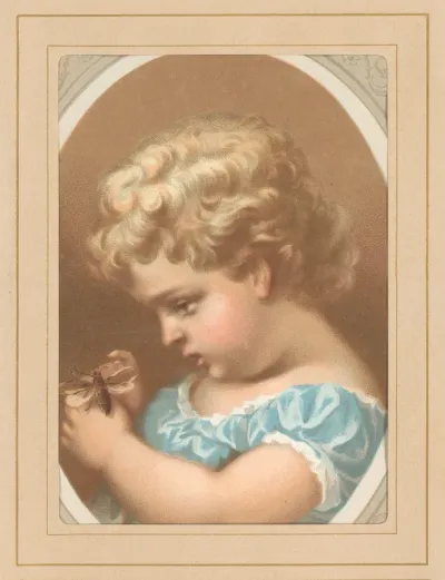 Portret van een kind met insect