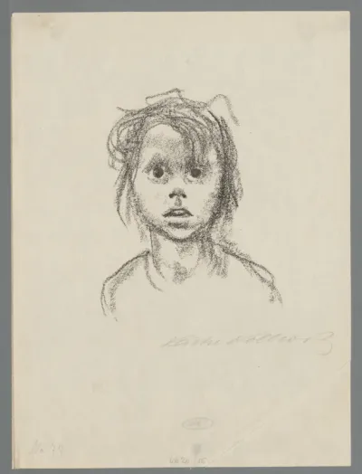 Portret van een kind, waarschijnlijk Lotte Nagel