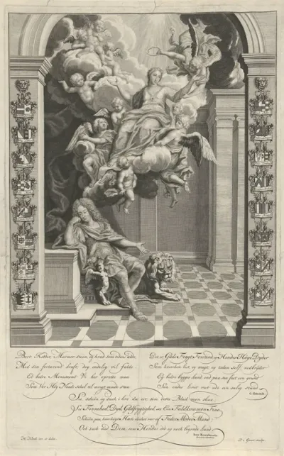 Portret van een koning Frederick IV van Denemarken