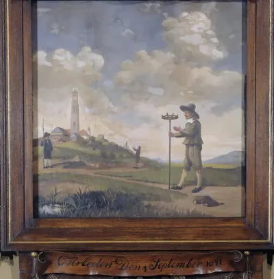 Portret van een landmeter (Andries van der Wal)