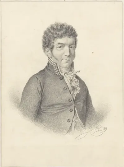 Portret van een man, driekwart naar rechts