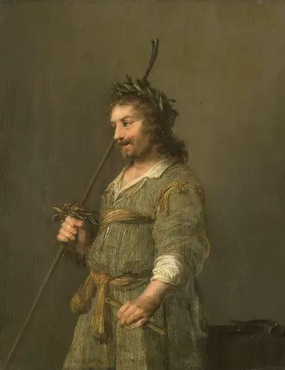 Portret van een man, gekleed als herder