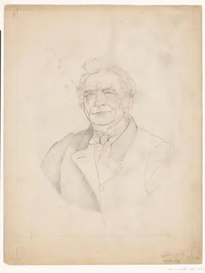 Portret van een man, in ovaal