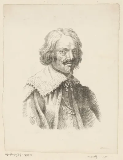 Portret van een man in zeventiende-eeuws kostuum