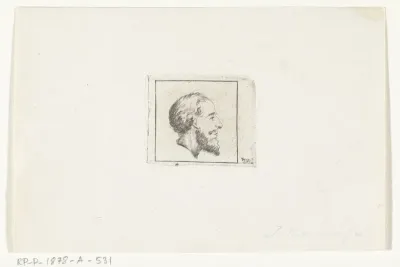 Portret van een man met baard en snor