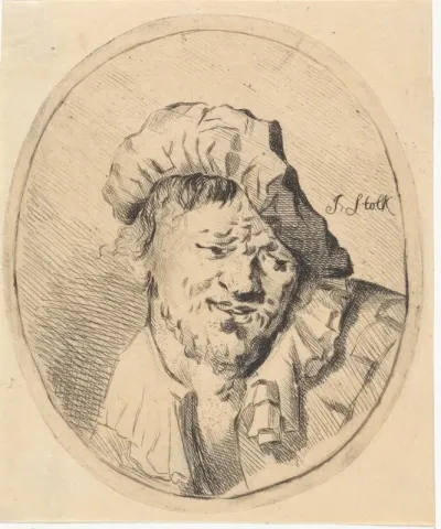 Portret van een man met baret
