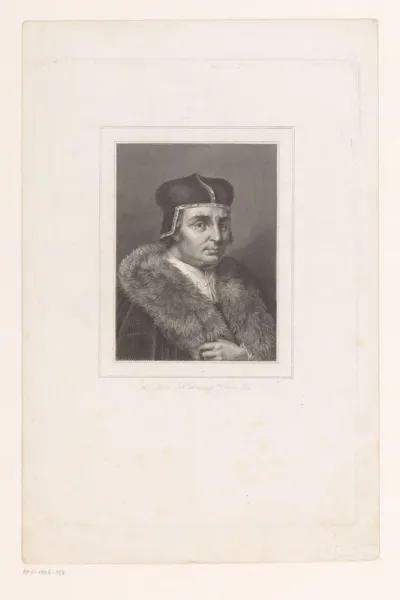 Portret van een man met bontkraag
