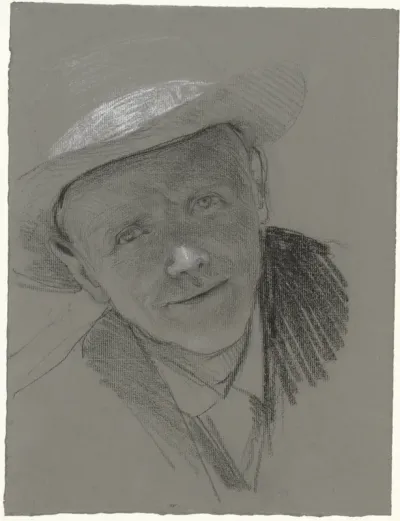 Portret van een man met een hoed