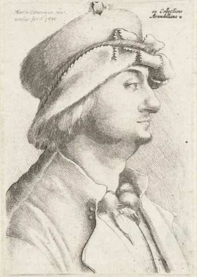 Portret van een man met een vilten hoed