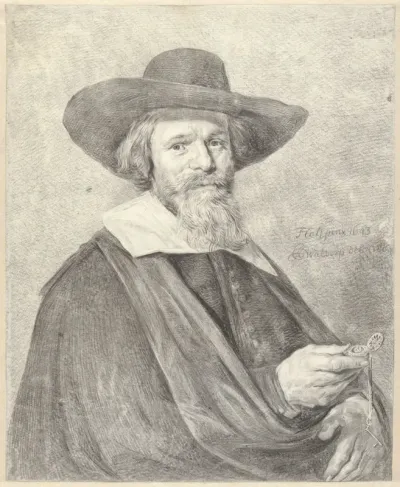 Portret van een man met horloge in de rechterhand