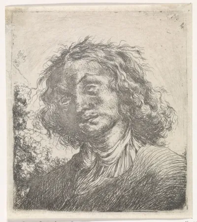 Portret van een man met lange haren