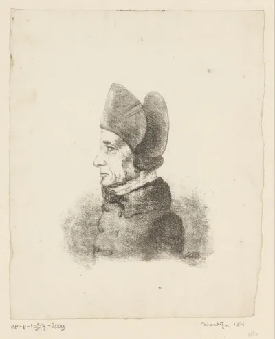 Portret van een man met steek