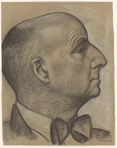 Portret van een man met vlinderstrikje
