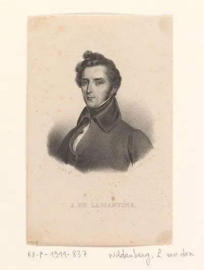Portret van een man, mogelijk Alphonse de Lamartine