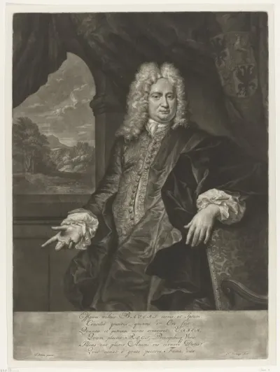 Portret van een man, mogelijk de jurist Johann Gottfried Bauer