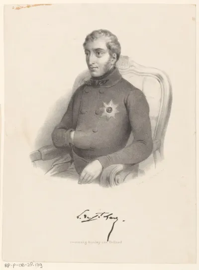 Portret van een man, mogelijk Lodewijk Napoleon Bonaparte