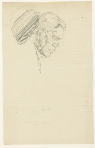 Portret van een man, naar rechts