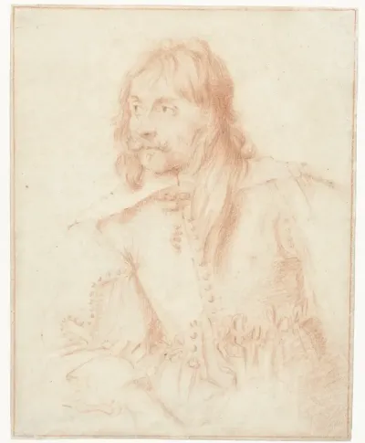 Portret van een man, ten halven lijve, naar links