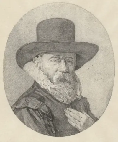 Portret van een man, wellicht Theodorus Schrevelius