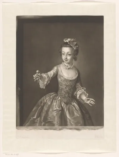 Portret van een meisje met bilboquet