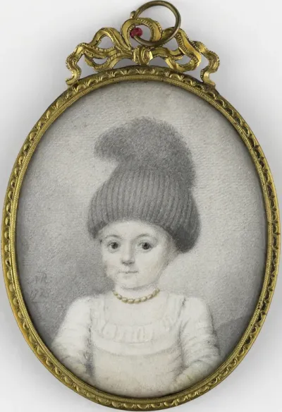 Portret van een meisje met een 'valhoedje'