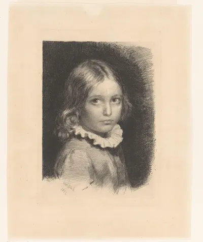 Portret van een meisje met halflang haar