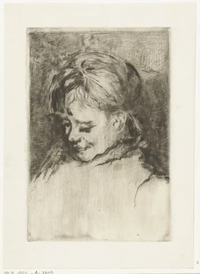 Portret van een meisje, naar links