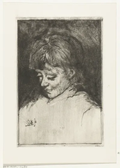 Portret van een meisje, naar links