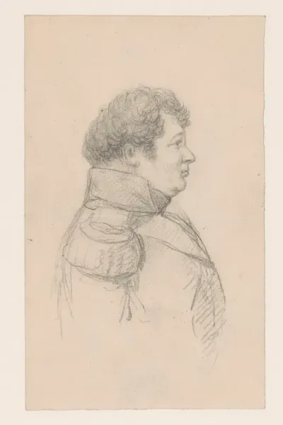 Portret van een militair, in profiel