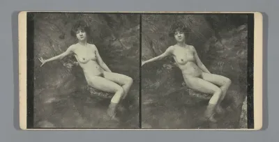 Portret van een naakte vrouw in de natuur
